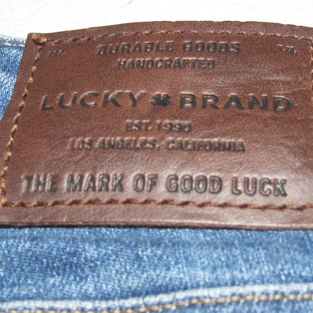 NWT LUCKY BRAND Lolita Crop Mid Rise Curvy Fit Raw Hem Jeans Size 4/27 - Picture 9 of 10